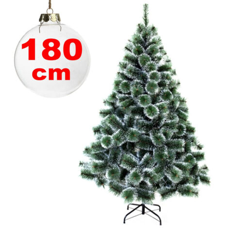 Trade Shop - Albero Di Natale Sintetico 180 Cm Innevato Decorazione Per Casa Scuola Ufficio -