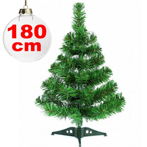 TRADE SHOP - Albero Di Natale Sintetico 180cm Decorazione Decorazioni Per Casa Scuola Ufficio -