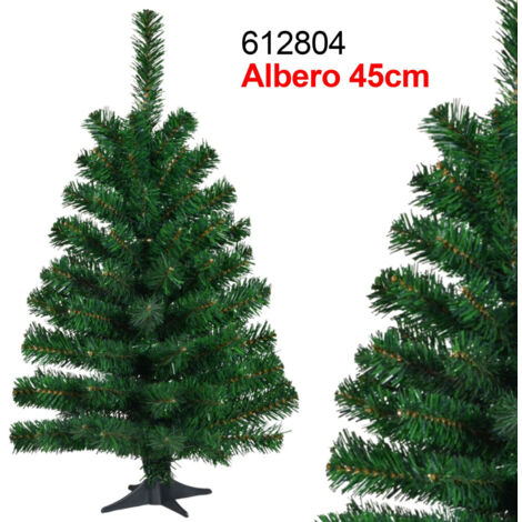 Trade Shop - Albero Di Natale Super Folto Artificiale Verde 45 Cm Realistico Addobbi Casa -