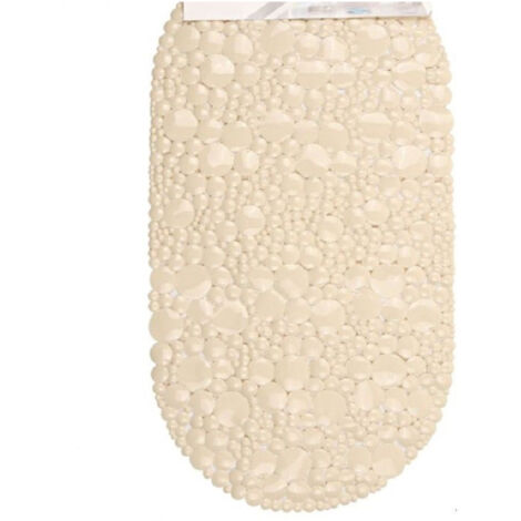 Trade Shop - Alfombra De Ducha Alfombra De Baño Antideslizante Muebles De Baño Beige Claro 38x68cm 54047 -