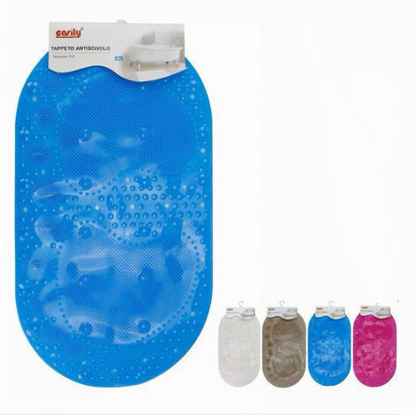 Trade Shop - Alfombra Pvc Alfombra Antideslizante Para Baño Ducha 67x36 Cm 59630 -
