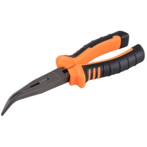 Trade Shop - Alicates Punta Curva Larga 7" Alicates Punta Curva Molete Larga 19 Cm -