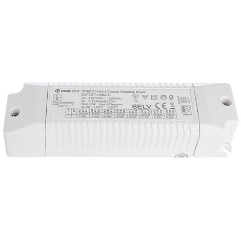 TRADE SHOP - Alimentatore Cc Max 20 W Multicorrente Led Driver Dimmerabile Trasformatore 8in1 -