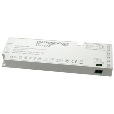 J2-100W-12V - Trasformatori LED 12V - - Trasformatore 12V DC 100W 8.33A  IP20 per lampade strisce led 12V J2-100W