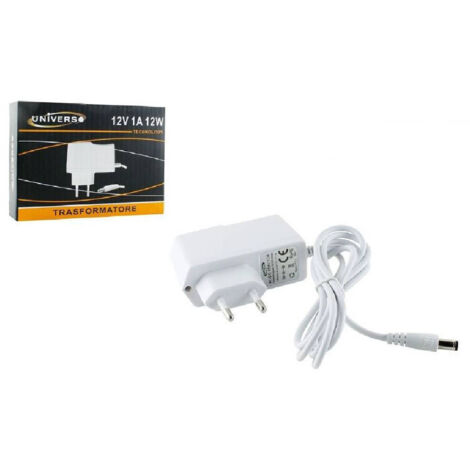 TRADE SHOP - Alimentatore Universale 12v 1a Trasformatore Telecamere Videosorveglianza S-1ab -
