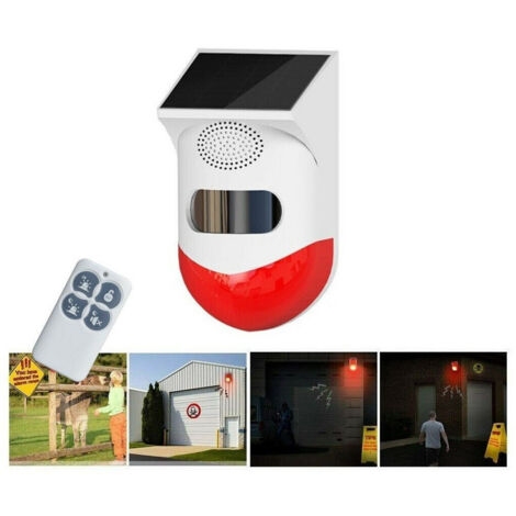 Trade Shop - Allarme Antifurto Solare Sensore Movimento 120db Con Telecomando Sirena Q-bj200 -
