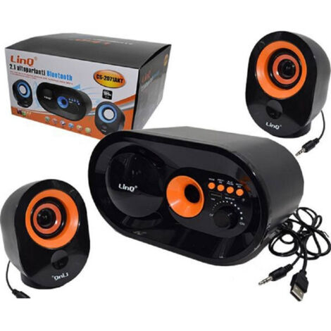 Trade Shop - Altavoz Bluetooth Altavoces Fm Radio Usb Altavoces Usb Tf Aux Microsd Led Lights Cs-2071akt -