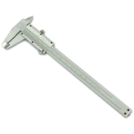 Trade Shop - Analoger Messschieber aus Stahl, 15 cm, Innenmaße, Außenmaße -