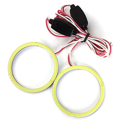 Trade Shop - Anillo De Luz Led Cob Circular Para Coche, 8 Cm, 12 V, 10 W, Con Ojos De ángel -