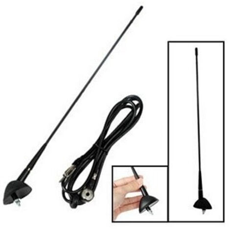 Trade Shop - Antena Para Coche Fiat Wisdom Cable 230 Cm Car Radio Universal Maxima Recepcion -