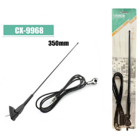 TRADE SHOP - Antenna Con Cavo Fm Radio Antenna Universale Decorazione Tetto Auto 350mm Cx-9968 -