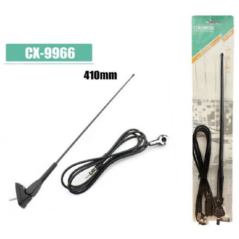TRADE SHOP - Antenna Con Cavo Fm Radio Antenna Universale Tetto Auto 410mm Decorazione Cx-9966 -