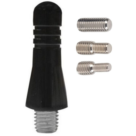 TRADE SHOP - Antenna Corta Per Tetto Auto 3cm Con Adattatori Multiattacco Universale In Lega -