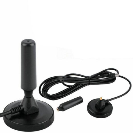 TRADE SHOP - Antenna Portatile Dvb-t Tv 3.5 Db Portatile Per Auto Camper Calamitata Cavo 3,5m -