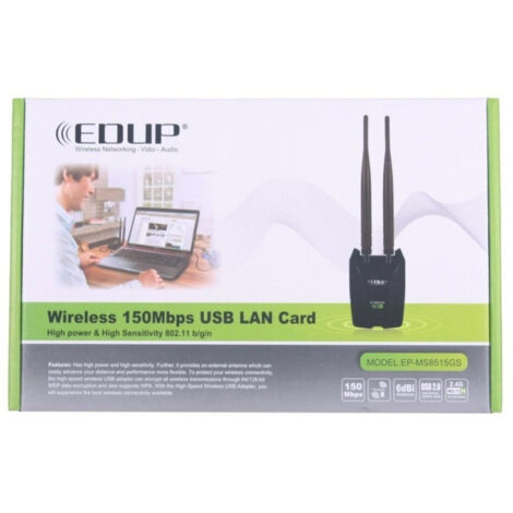 TRADE SHOP - Antenna Wireless Wifi 150mbps 2.4ghz 6dbi Lan Usb Alta Potenza Computer -