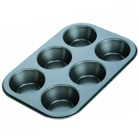 Trade Shop - ANTIHAFT-BACKFORM MUFFIN CUPCAKE-FÖRMCHEN 6 PLÄTZE GRÖSSE 19X27CM -