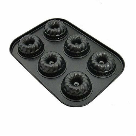 Trade Shop - ANTIHAFT-FORM FORM MUFFIN 6 SÜSSIGKEITEN CUPCAKE PUDDING DONUTS -