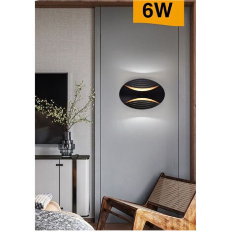 Trade Shop - ANWENDUNG LED BY MURO DOPPIA EMISSIONE 6 W LAMPADA OVALE 3 MODE LUCE AQ15-N3C -
