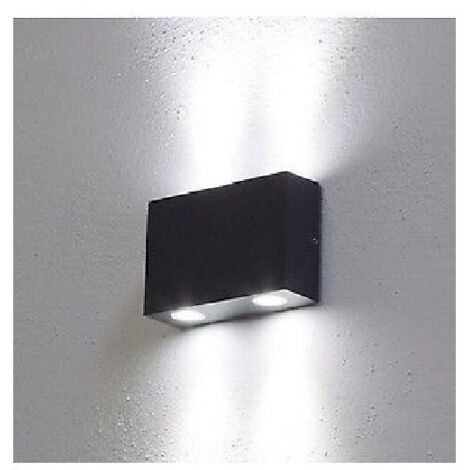 Trade Shop - Aplique De Pared Led Luz Cálida 4w Plata Para Interior Exterior -