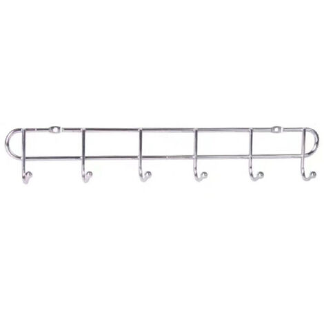 Trade Shop - Appendiabiti Attaccapanni Vestiti A Parete Muro A 6 Posti Ganci 34x3,5cm 58024 -