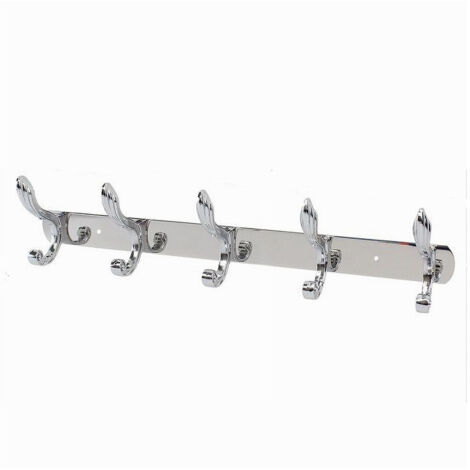 TRADE SHOP - Appendino Appendi Abiti Multiuso A 5 Ganci Ali Finitura Cromo Lucido 52182 -