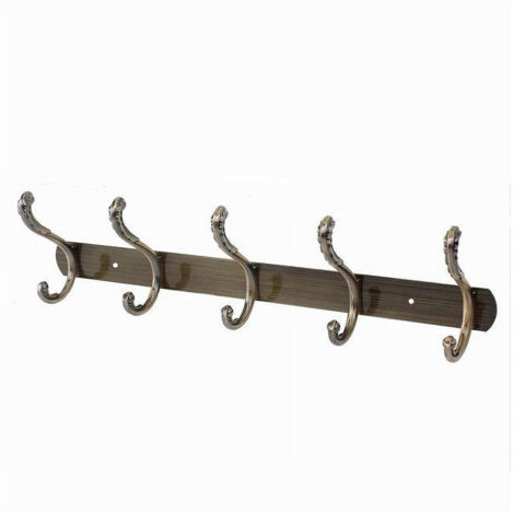 Trade Shop - Appendino Con 5 Ganci Farfalla Parete Multiuso Viti Appendi Abiti 44.5 Cm 52185 -