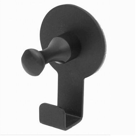 Trade Shop - Appendino Gancio Appendi Porta Asciugamano 1 Posto Bagno Casa Nero 7.5 Cm 59750 -