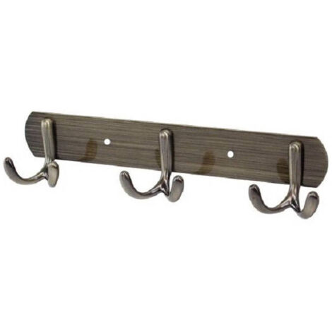 Trade Shop - APPENDINO MULTIUSO A 3 GANCI FINITURA BRONZO SPAZZOLATO LUNGHEZZA 24.5 CM 52914 -