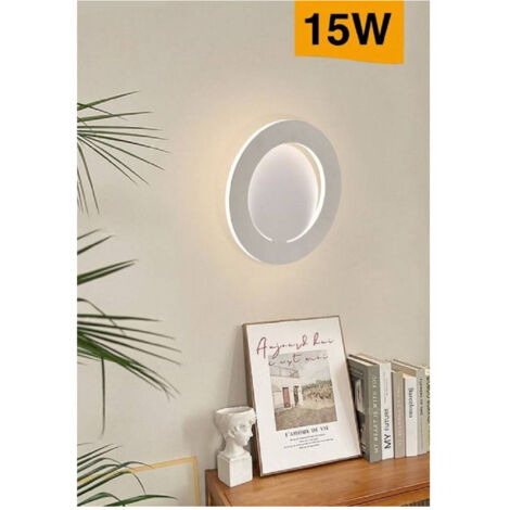 TRADE SHOP - Applique A Led 15 Watt Da Muro Design Bianco A Tre Tonalita' Di Luce Aq17-3c -