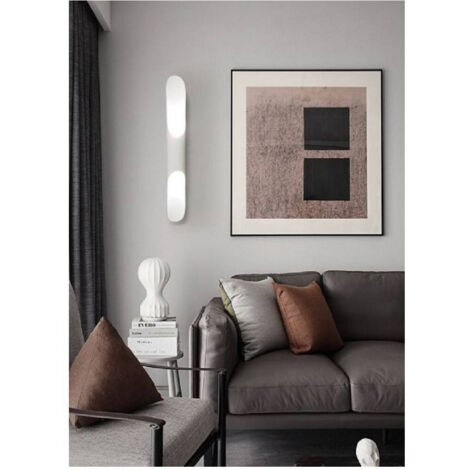 TRADE SHOP - Applique Da Muro Lampada Da Parete Moderno Attacco 2xg9 Ip20 Bianco O Nero Aq44 - Bianco