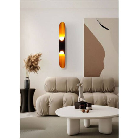 TRADE SHOP - Applique Da Muro Lampada Da Parete Moderno Attacco 2xg9 Ip20 Bianco O Nero Aq44 - Nero