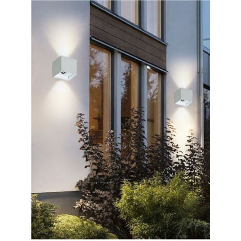 TRADE SHOP - Applique Da Parete 52 Led 22 W Per Esterno Doppia Emissione Luminosa Ip65 Es66-b - -Bianco Naturale      -