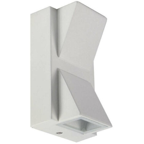 TRADE SHOP - Applique Doppia Emissione 10 W Per Esterno Luce Fredda Calda Ip65 Es04 Bianca - -Bianco Freddo      -