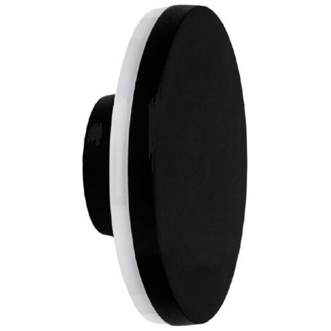 Trade Shop - Applique Esterno 12w Nera Tonda Slim Ip65 Alluminio Luce Naturale 4000k Xc-9286 -