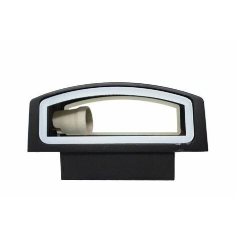 TRADE SHOP - Applique Esterno 2 Vie E27 Max 60 Lampada Faretto Da Parete Luce Plafoniera 910 - Nero