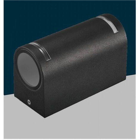 TRADE SHOP - Applique Esterno Per Parete Facciate Giardino Lampada Up&down Gu10 Ip54 Gn-wl062 - Nero