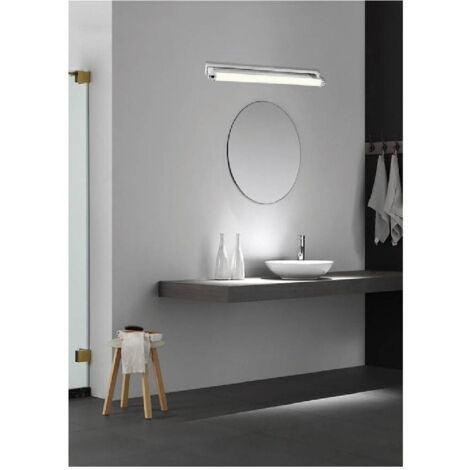 Trade Shop - Applique Lampada Da Specchio Lineare Bagno Orientabile 9w Luce 4000k 6500k F01 -