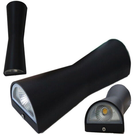 TRADE SHOP - Applique Lanterna A Parete Da Esterno 10w A Doppio Led 5w + 5w Luce 6500k -
