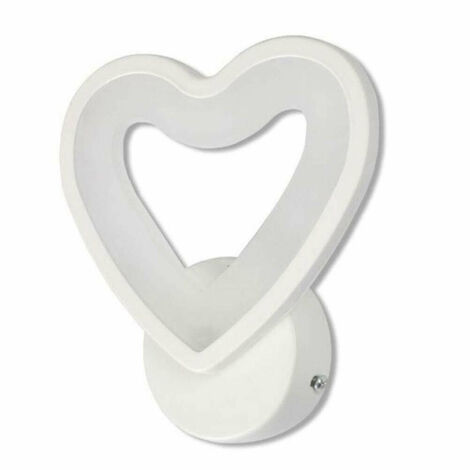 TRADE SHOP - Applique Led A Cuore 6w Lampada A Parete Lumetto Luce Fredda Calda Naturale E28 - -Bianco Naturale      -