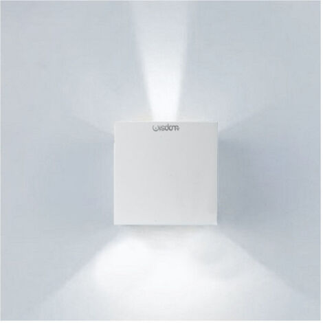 Trade Shop - Applique Led Cubo Lampada A Parete Wisdom 6w 810lm Regulable Luce Updown Ip65 -