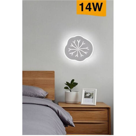 Trade Shop - Applique Led Decorativa Effetto Venature Foglia Muro Lampada 14w Moderna Aq10-3c -