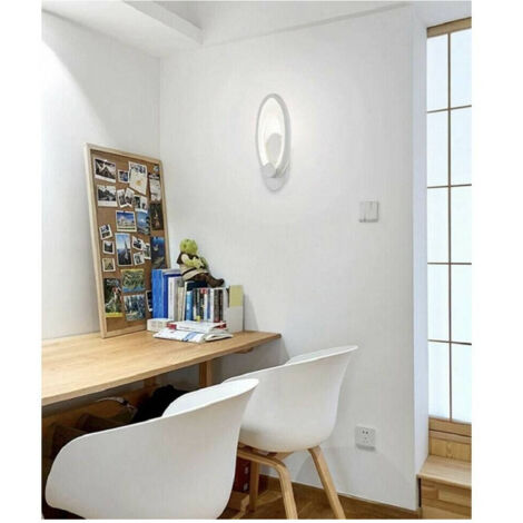 TRADE SHOP - Applique Led Ovale 9 Watt Parete Lumetto Luce Bianca Fredda Calda Naturale E25 - -Bianco Freddo      -