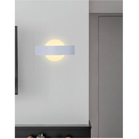 TRADE SHOP - Applique Led Parete 8w Bianca Doppia Emissione Lampada Luce 6500k 3000k 4000 E17 - -Bianco Caldo -
