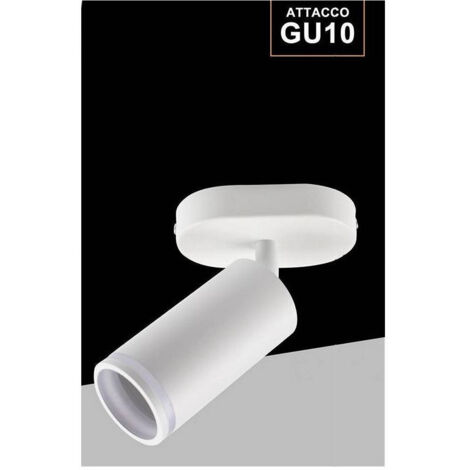 Trade Shop - Applique Plafoniera Orientabile Da Soffitto Parete 1 Diffusore Lampada Gu10 Ts-1 - Blanco