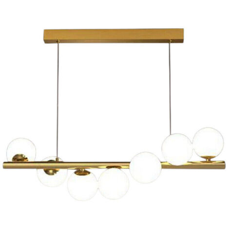 Trade Shop - Araña Colgante De Techo De Bronce Decorativo Con 7 Bolas De Plástico G9 A06 -