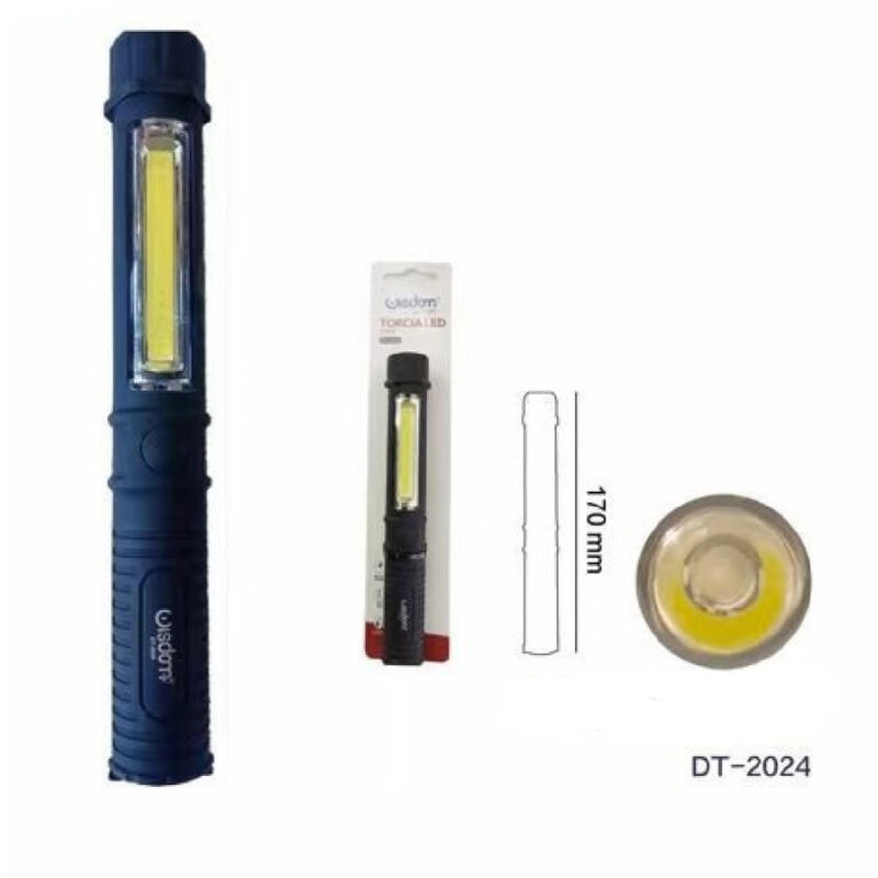 Trade Shop Traesio - Trade Shop - arbeitstaschenlampe tragbare led taschenlampe 170 mm notfall DT-2024 -