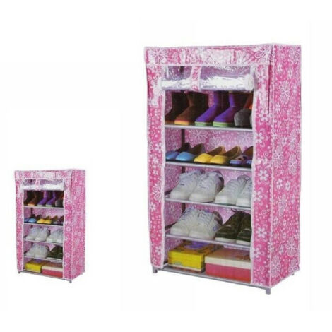 Trade Shop - ARMADIO TESSUTUTUTUTUT PORTASCARPE STIVALI ACCIAIO SMONTABILE 7 RIPIANI 69075 -
