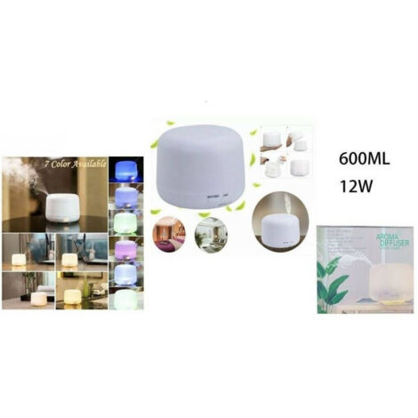 Trade Shop - Aromaterapia 7 Led Humidificador Ultrasónico Purificador 600ml Difusor -