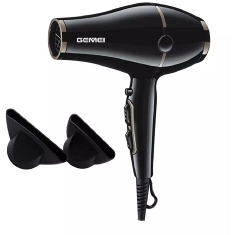TRADE SHOP - Asciugacapelli Phon Professionale Motore Ac 2200 Watt 3 Velocità 2 Ugelli Gm-120 -