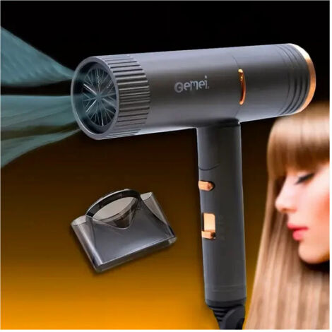 Trade Shop - Asciugacapelli Professionale 1800watt Con Maniglia Pieghevole 2 Velocità Gm-1788 -